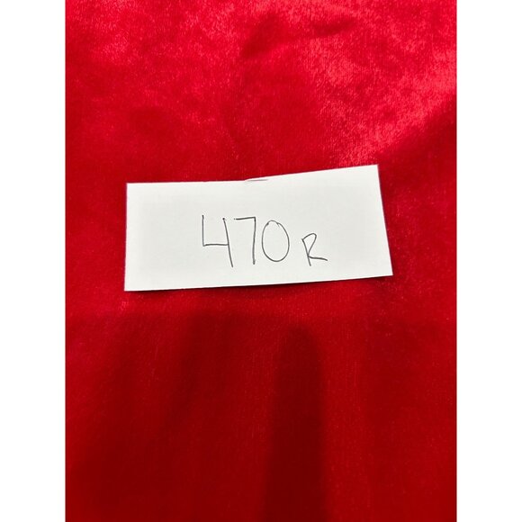 Vintage Red Velour Long Sleeve Quilted Yoke Nightgown Sz Small - Picture 8 of 8